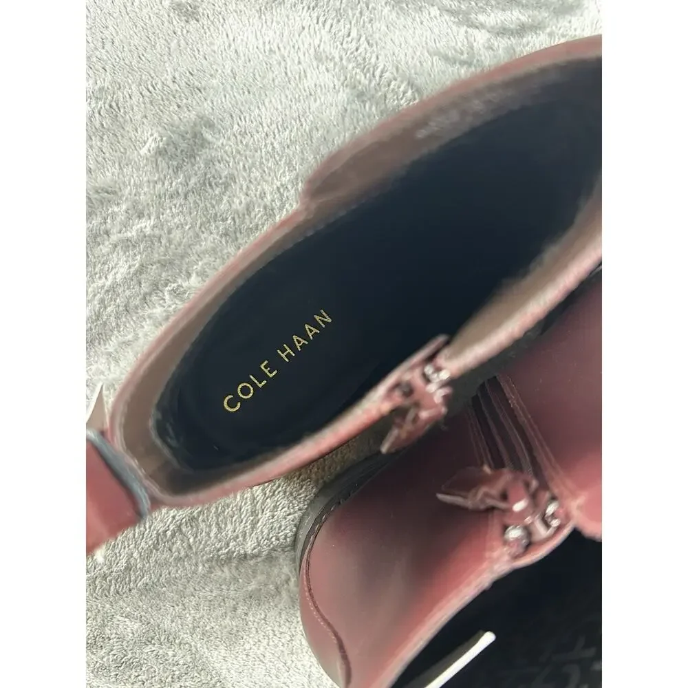 Cole Haan River Chelsea Waterproof Burgundy Leather Ankle Boot Size 9 Never Worn